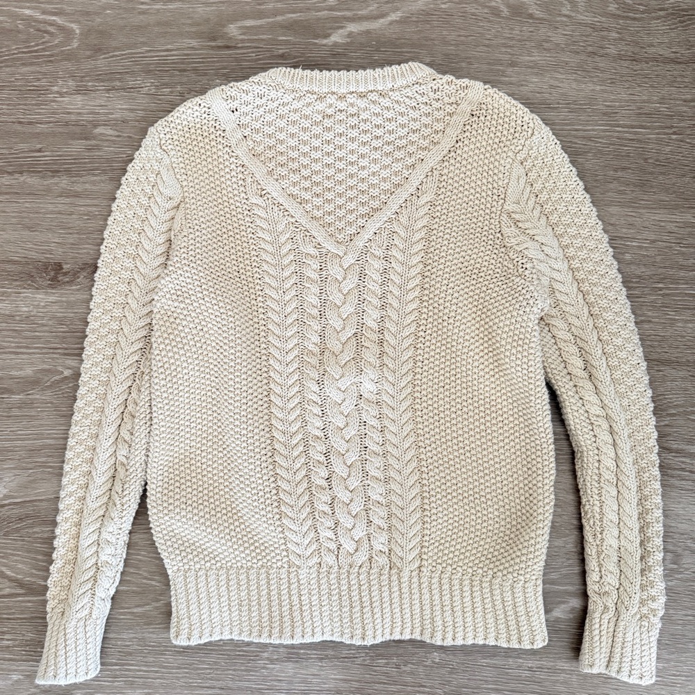 LL Bean Signature 100% Cotton Fisherman Sweater - Picture 4 of 4